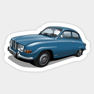 1971 Saab 96 saloon in hussar blue Sticker